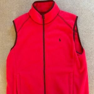 Polo Ralph Lauren Red Fleece Vest Youth Large